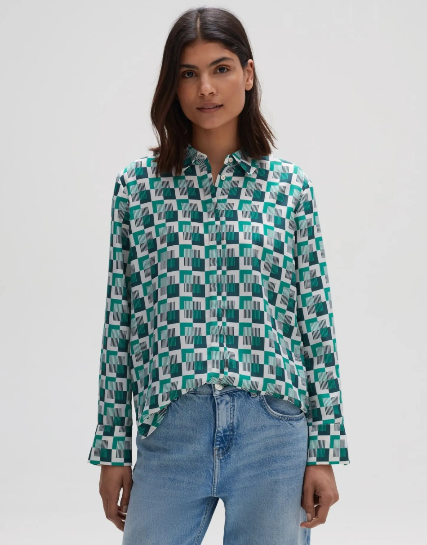 blouse_met_print_falkine__0-3.webp Frau someday Fashion Blouses>Blouse Met Print Falkine Retro